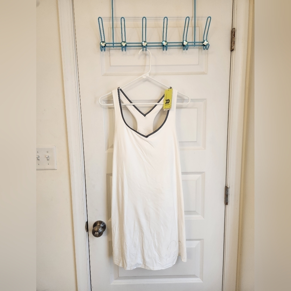 All In Motion NWT White Black Athletic Yoga Sport Dress Size XL #DD686